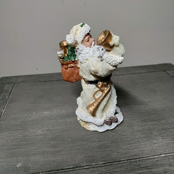 Ks collection white/gold-red/green resin Santa figurine Christmas 5' lot 2 - Picture 11 of 15